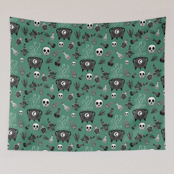 Item preview, Potions Kit Pattern in Sage Green designed and sold by CLPierce.