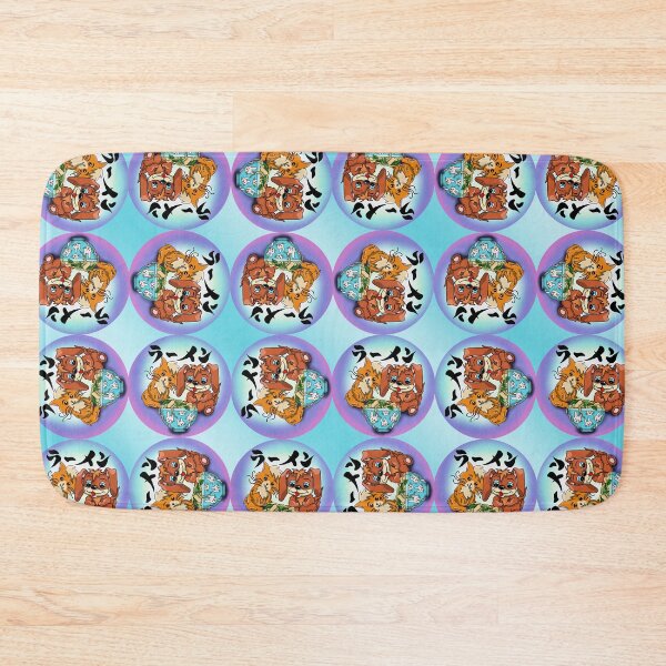 Item preview, Ramen cat and dog on a blue green background designed and sold by CuisineCat.