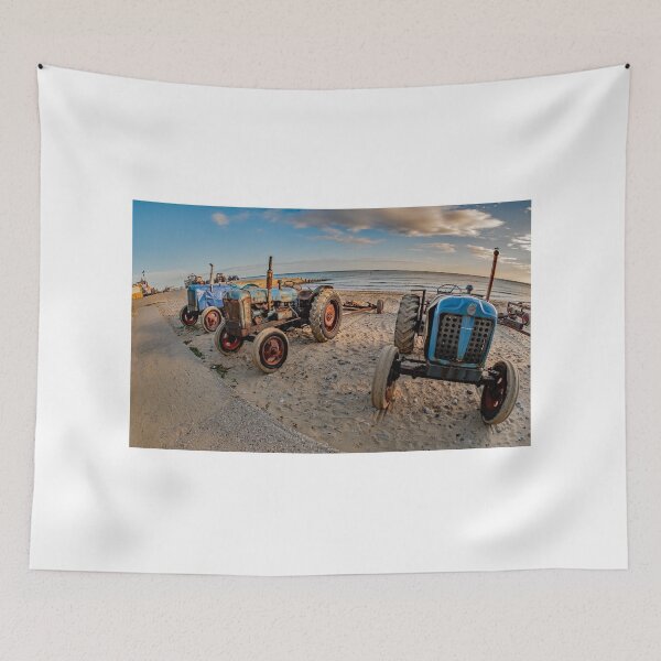 Item preview, Fisheye view of tractors on Cromer beach, Norfolk designed and sold by yackers1.