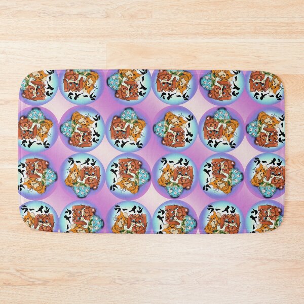 Item preview, cat and dog eating vegan ramen noodles  designed and sold by CuisineCat.