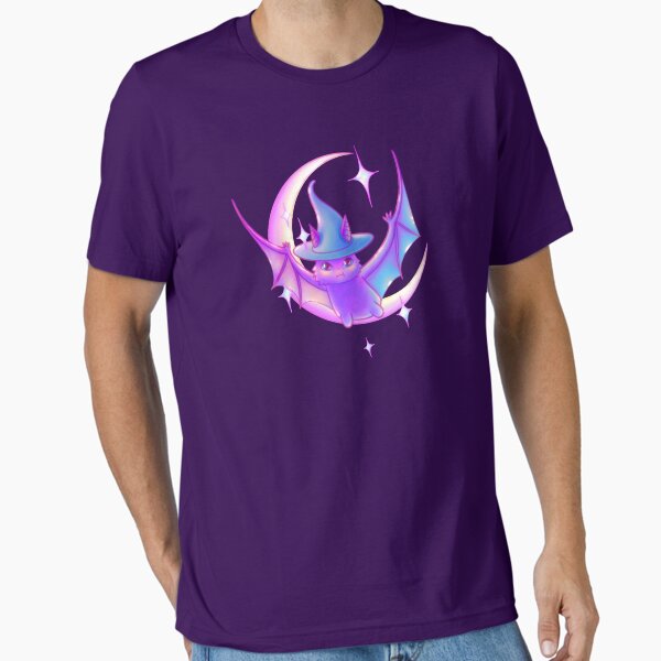Bat Witch Crescent Moon Stars Art Essential T-Shirt