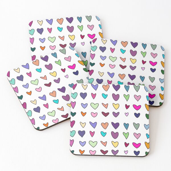 Item preview, Tiny colorful heart pattern designed and sold by zanydoodles.