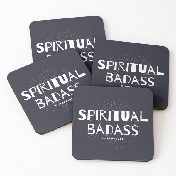 Item preview, Spiritual Badass In Progress Black and White designed and sold by Pink Mint.