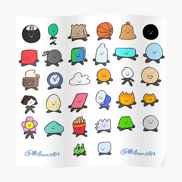 Bfdi All Contestants Pack Part 1 Poster