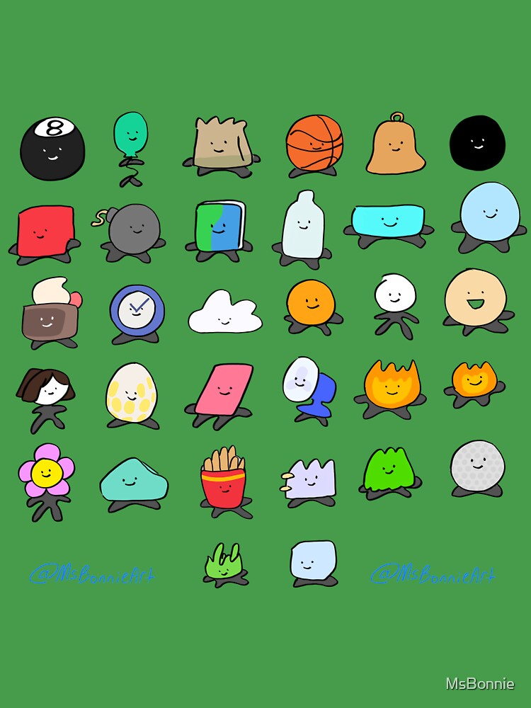 Bfdi All Contestants Pack Part 1 - Bfb - Sticker