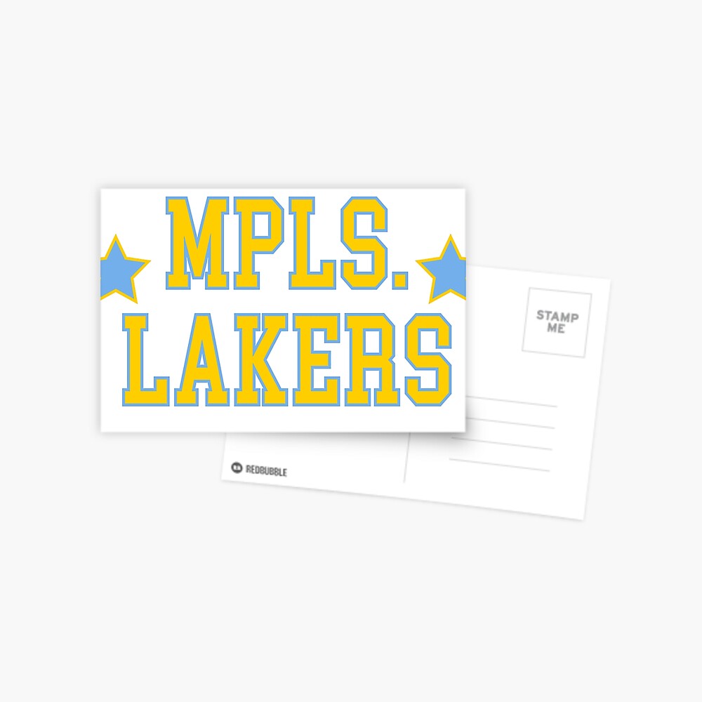 I really love these Minneapolis Lakers postcards and sleeve. I really wish  they sold the actual banners of the one with the Hall of Famers names and  the one with the championship