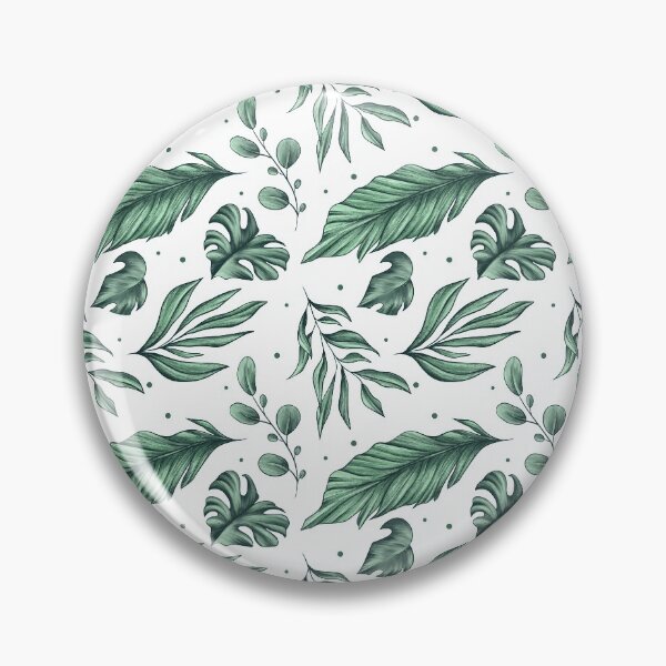 Item preview, Tropical banana and palm leaves pattern designed and sold by MagicRoomArt.