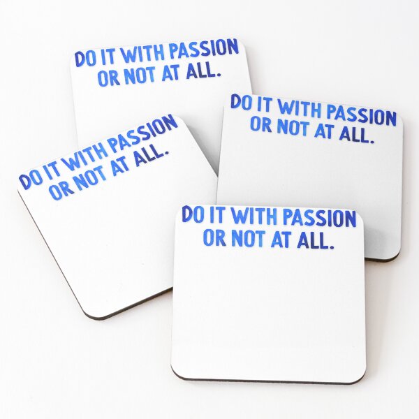 Item preview, Do It With Passion Or Not At All Blue Watercolor designed and sold by sharedipmemes.