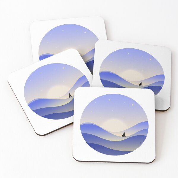 Item preview, Blue Waves Sunset designed and sold by Amber Free.