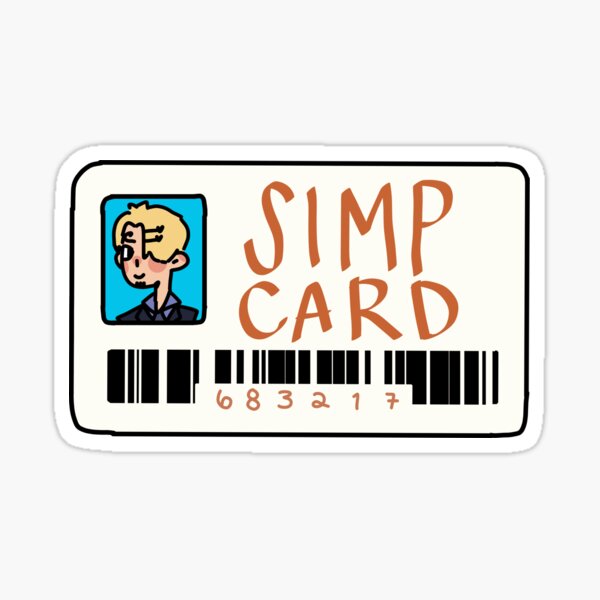 Carte Sanji Simp Sticker