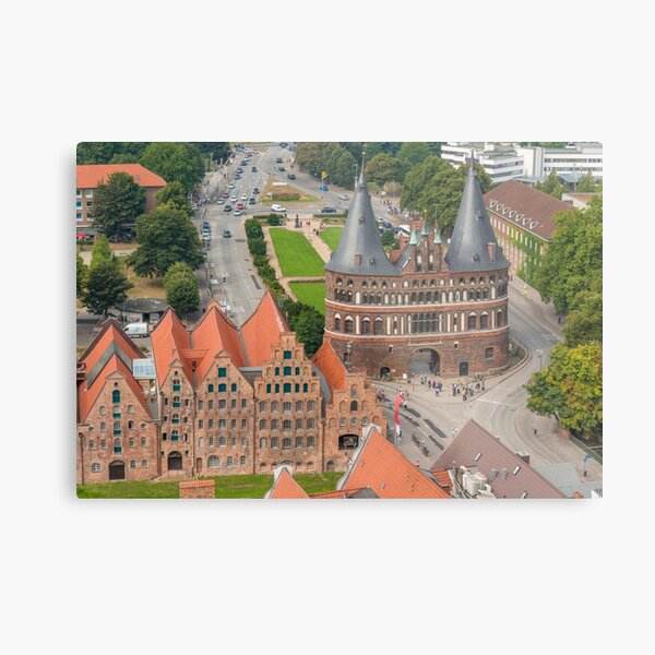 erbaut zwischen 1579 und 1745. Salz machte Lübeck ursprünglich reich. Metallbild