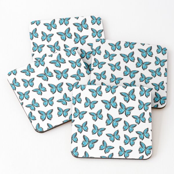 Item preview, Flying Blue Butterflies Pattern designed and sold by Dmetalx Art Apparel.