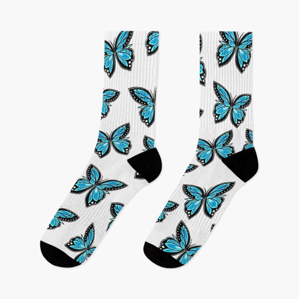 Item preview, Flying Blue Butterflies Pattern designed and sold by Dmetalx Art Apparel.