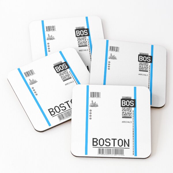 Item preview, BOSTON PLANE TICKET AIRPORT TAG designed and sold by Glossypop.