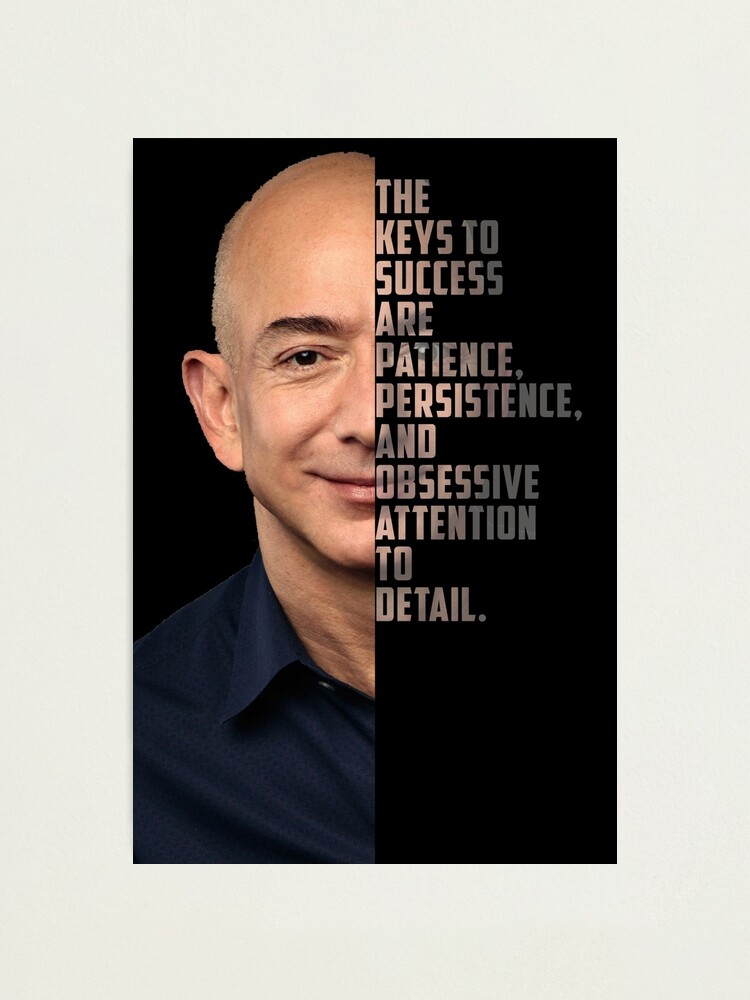 Impression Photo Affiche De Motivation Citation Jeff Bezos Par Lcoin Redbubble