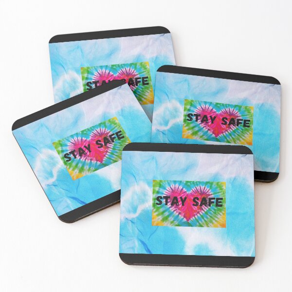 Item preview, stay safe gifts -tie dye patterns, blue and white with a heart designed and sold by fra02.