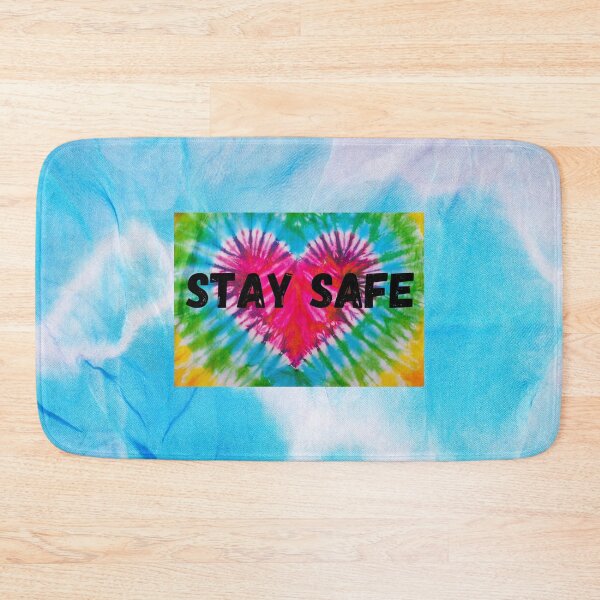 Item preview, stay safe gifts -tie dye patterns, blue and white with a heart designed and sold by fra02.