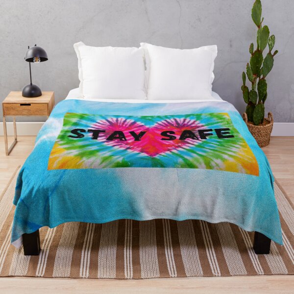 Item preview, stay safe gifts -tie dye patterns, blue and white with a heart designed and sold by fra02.