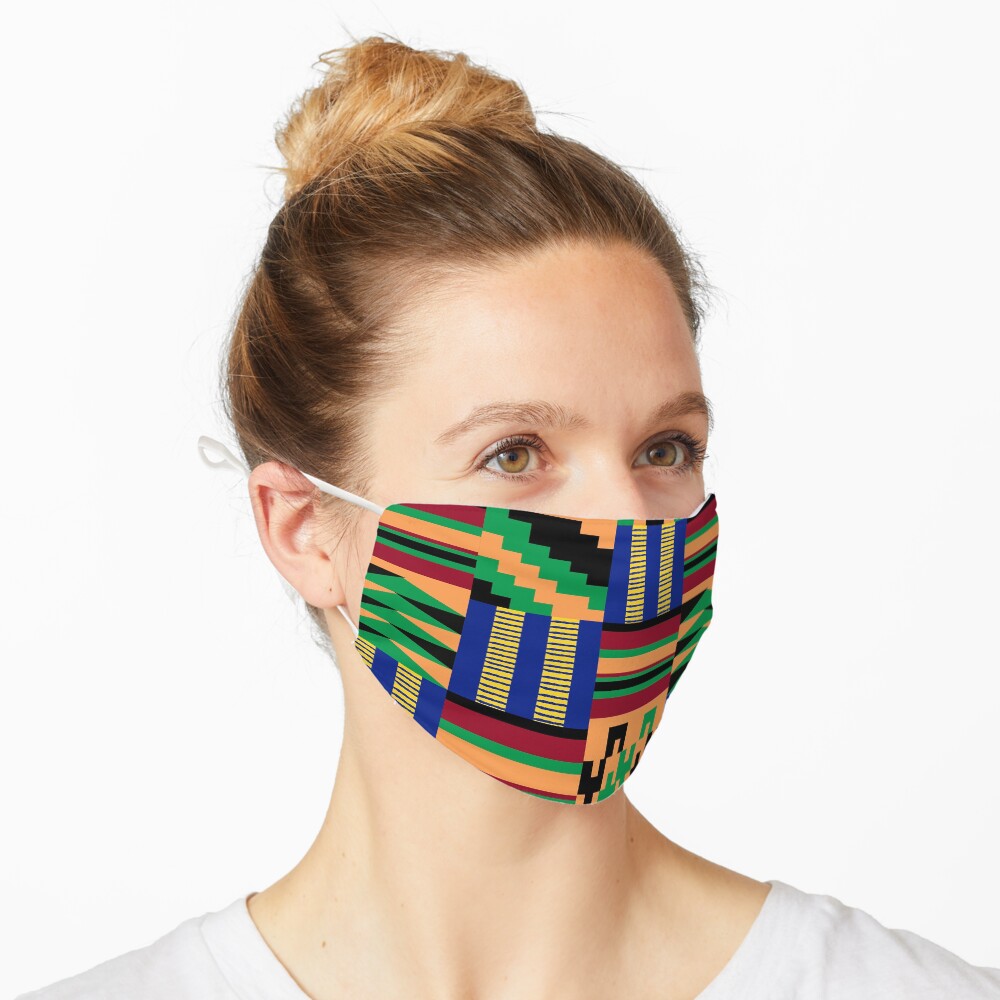 "Kente - Akwaaba Style" Mask for Sale by SammyBad | Redbubble