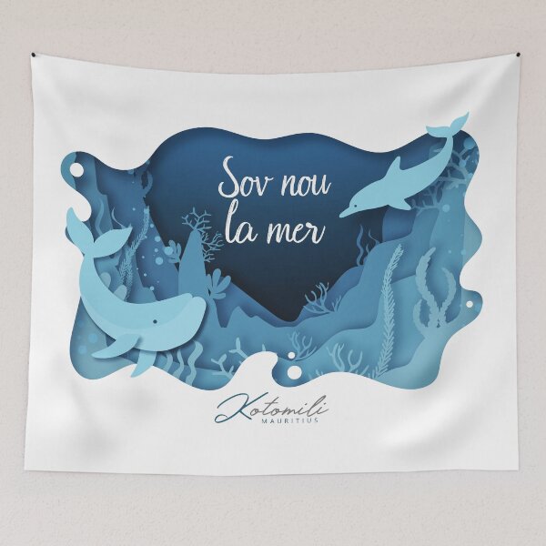 Item preview, Sov nou la mer whale & dolphin Mauritius designed and sold by Kotomili.