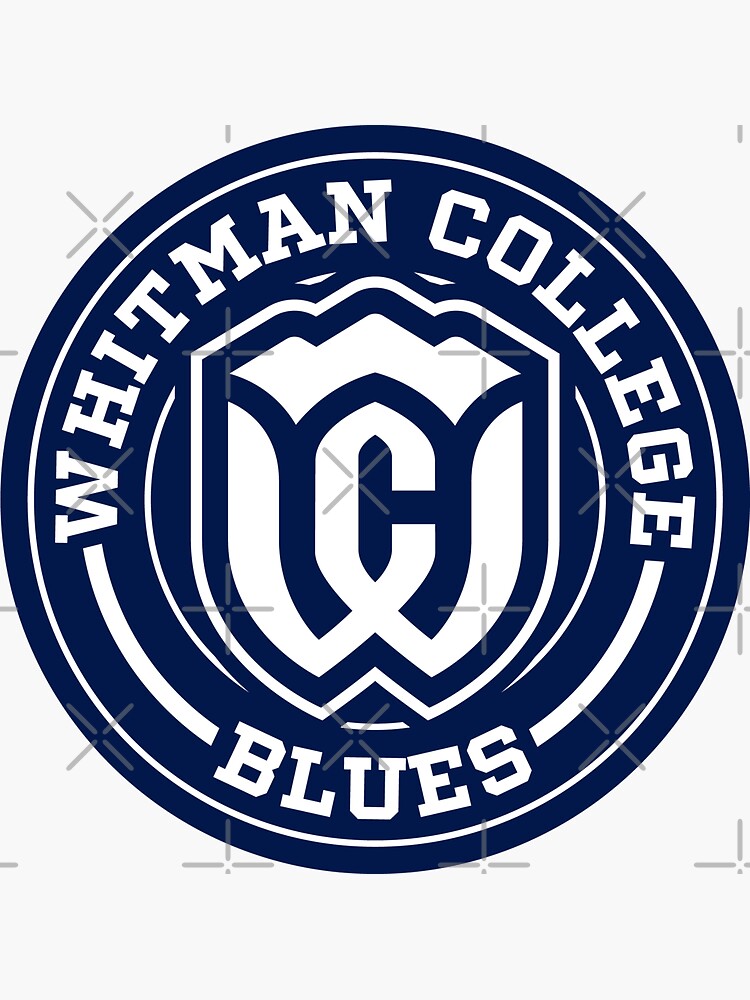 "Blues Whitman College Circle" Sticker by wuflestadj Redbubble