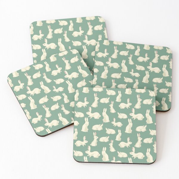 Item preview, Soft Bunny Pattern Muted Green  designed and sold by cherishakayart.