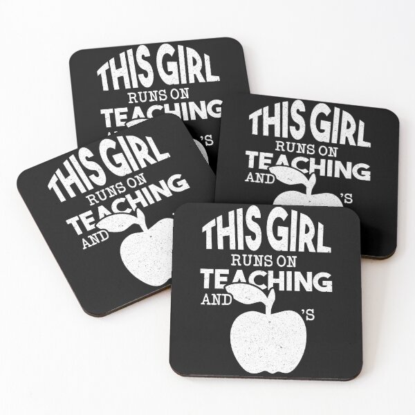 Item preview, This Girl Runs on Teaching and Apples designed and sold by GravitiTees.