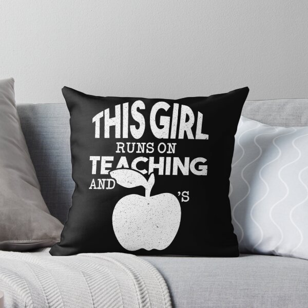 Item preview, This Girl Runs on Teaching and Apples designed and sold by GravitiTees.