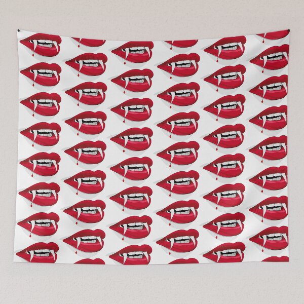 Item preview, Mouth with vampire teeth for Halloween designed and sold by My-Queens-Store.