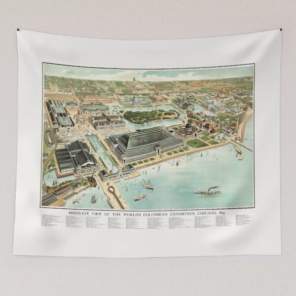 Item preview, World's Columbian Exposition Bird's Eye View - Chicago 1893 designed and sold by warishellstore.