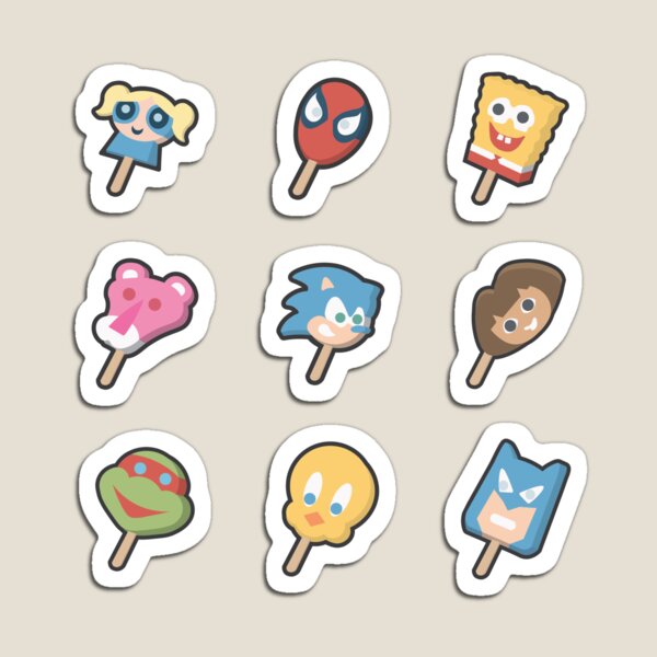 Character Ice Cream Bars Magnet