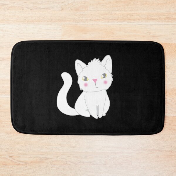 Item preview, floofy white cat designed and sold by jazzydevil.