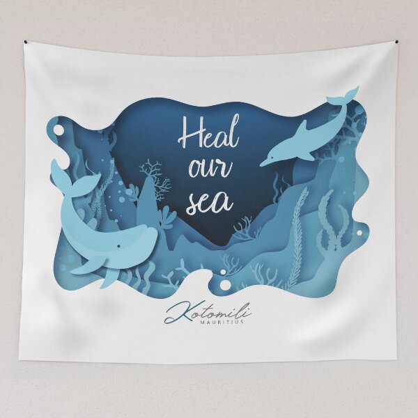 Item preview, Heal our sea whale & dolphin Mauritius designed and sold by Kotomili.
