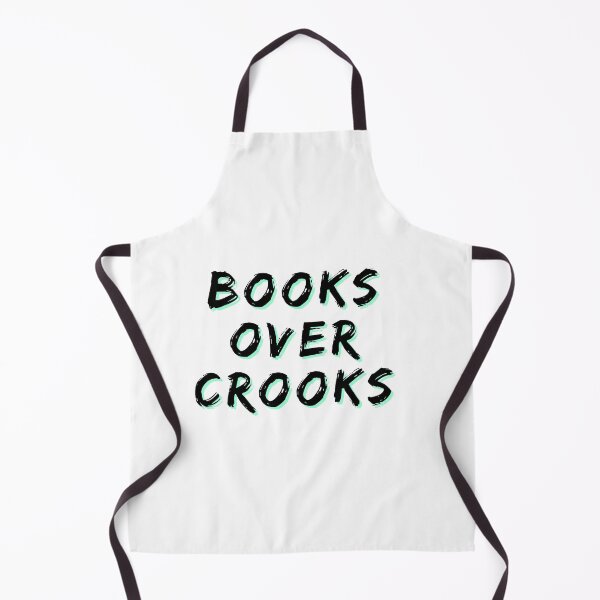 Item preview, books over crooks funny students quotes for back to school for book nerds designed and sold by TrinityGIRL.