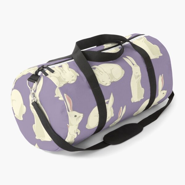 Soft Bunny Pattern muted purple  Duffle Bag