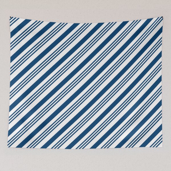 Item preview, Candy Cane Stripes Style 1 in Sci Fi Blue and White designed and sold by Darcy777.