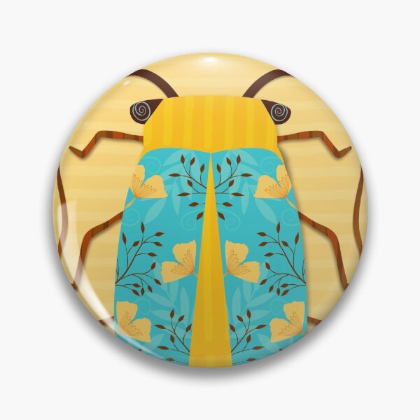 Item preview, Teal and Gold Beetle designed and sold by Sheri42.