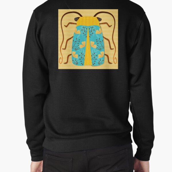 Teal and Gold Beetle Pullover Sweatshirt