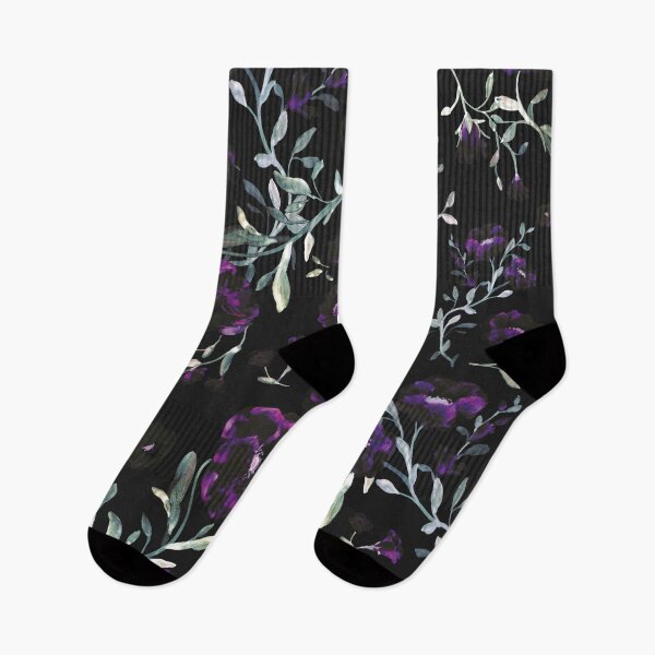 Item preview, Mysterious flowers in the dark - magenta, purple, black designed and sold by WzoryOzdobne.