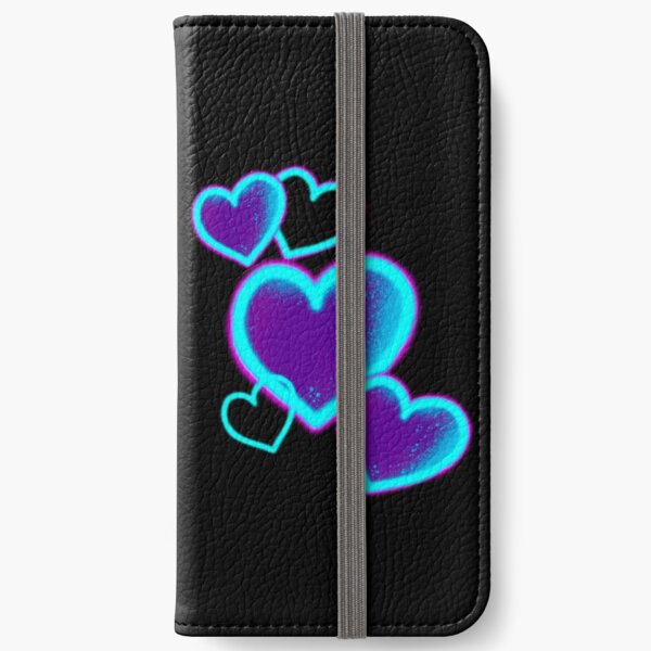 Neon Hearts iPhone Wallet