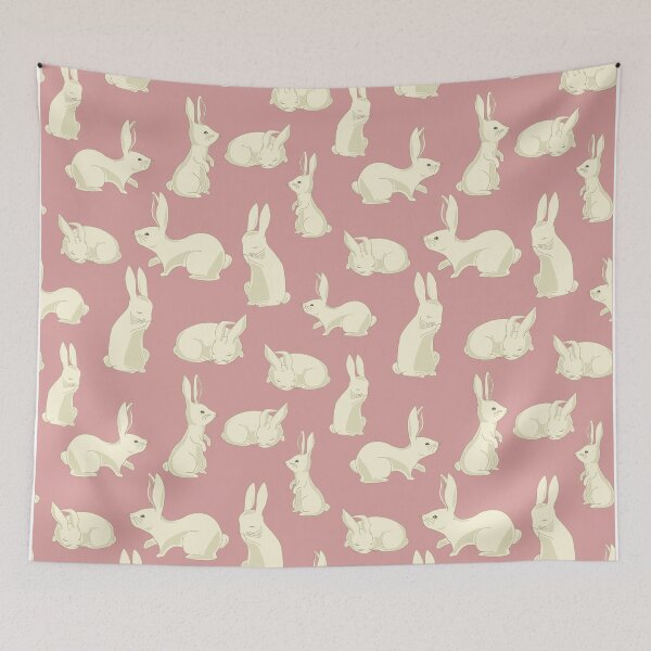 Item preview, Soft Bunny Pattern Muted Pink  designed and sold by cherishakayart.