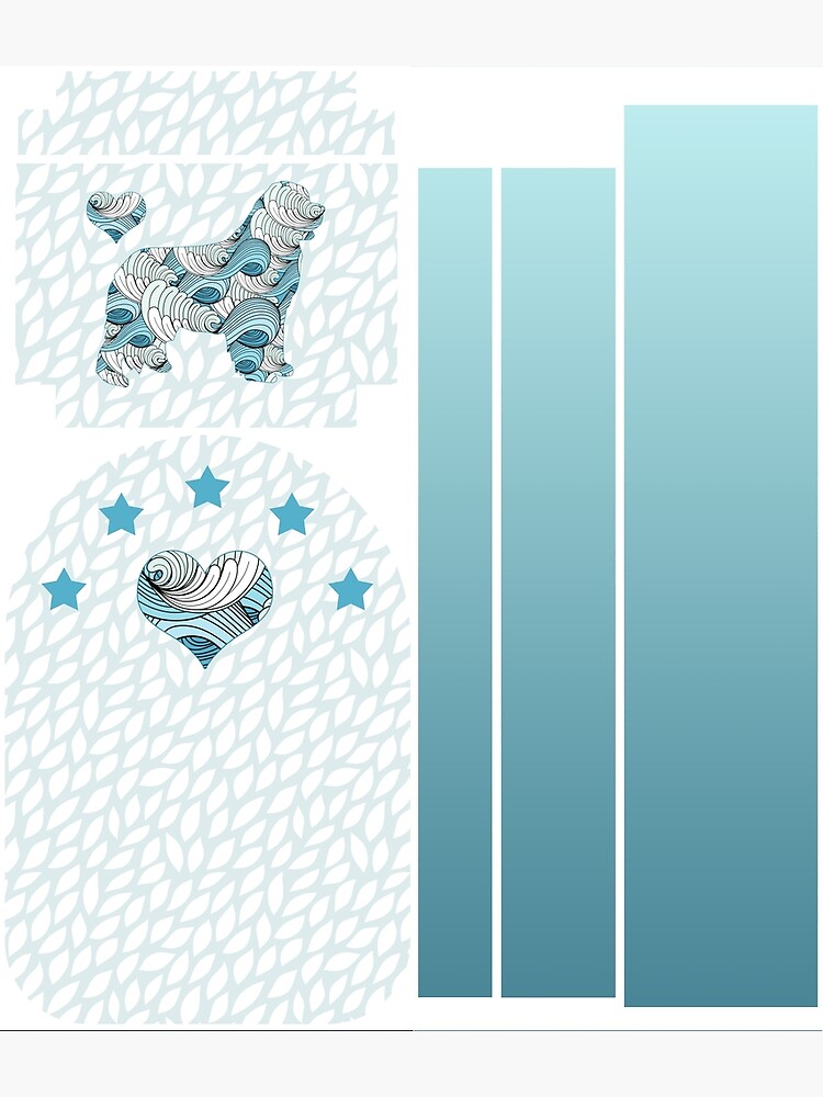 Blue Swirls Newfie Pattern by itsmechris