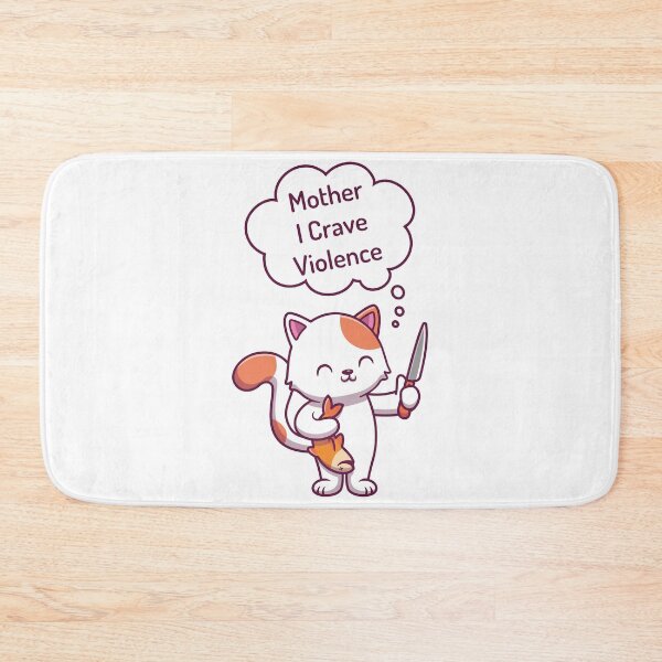 Item preview, mother I crave violence funny cat knife designed and sold by Funny-Vintage.