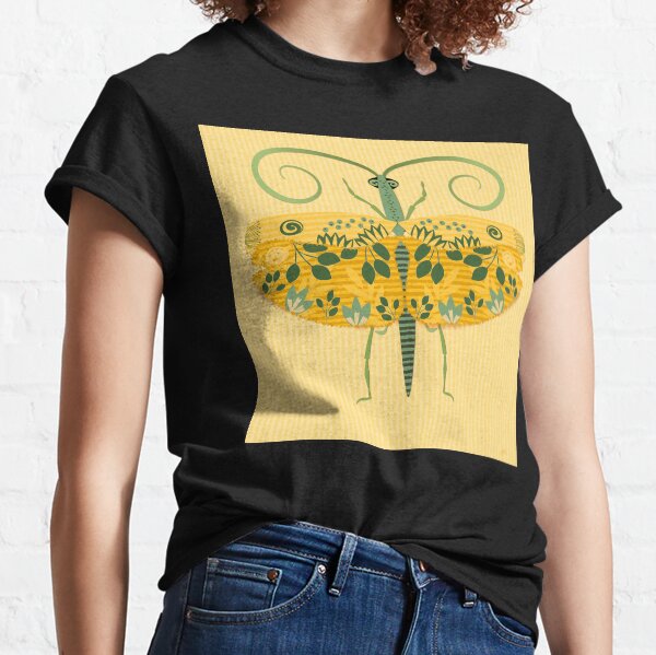 Flying Grasshopper in Yellow Gold and Green Classic T-Shirt