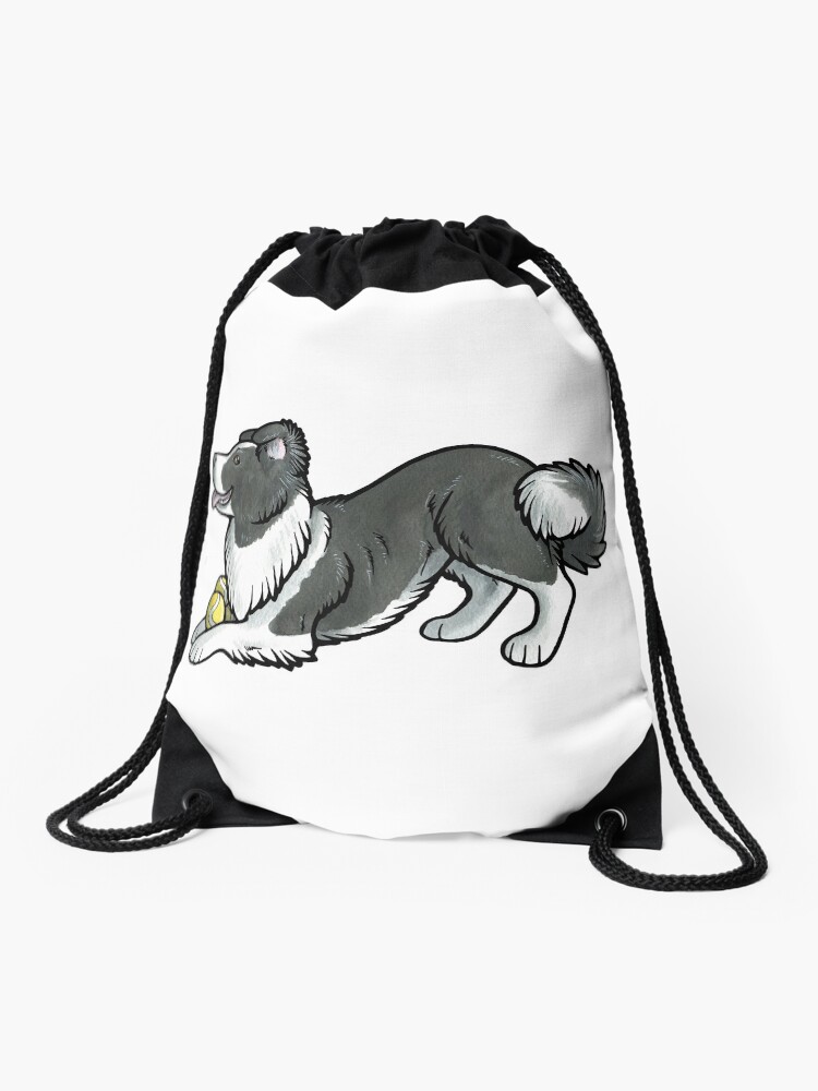 Border Collie Drawstring Bag Border Collie Drawstring Bag