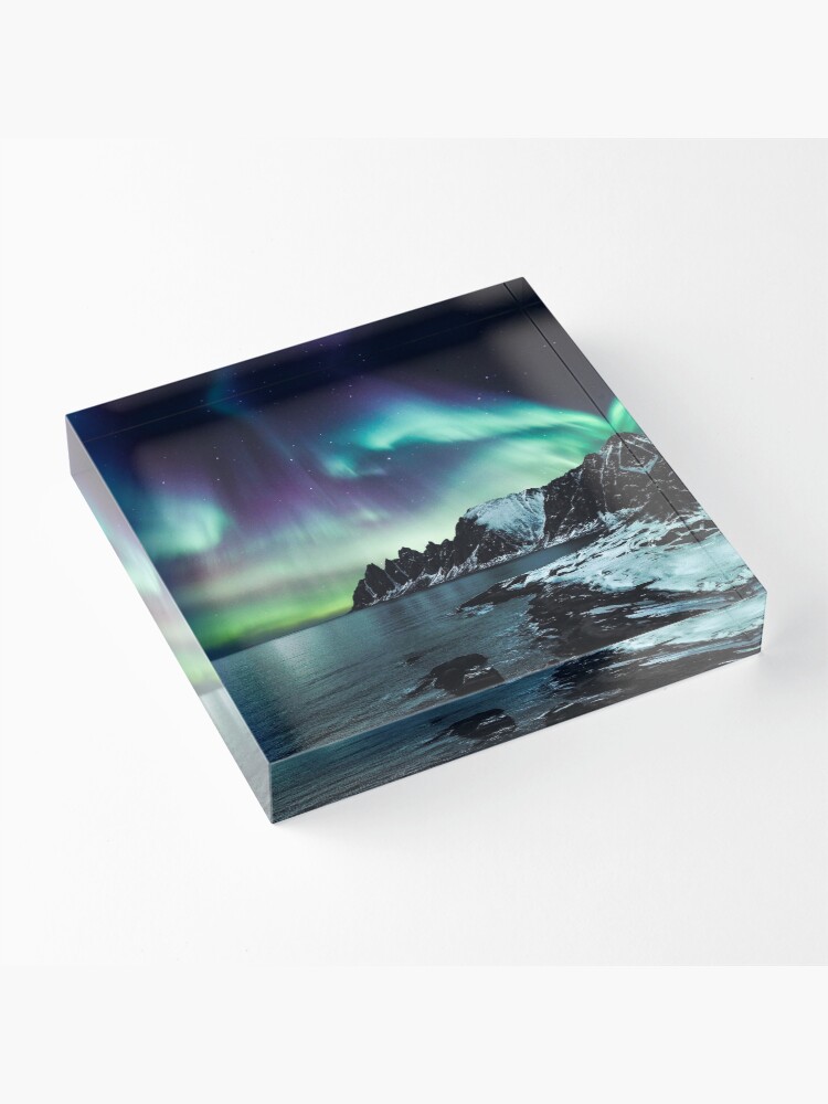 Alternate view of Northern Lights III Acrylic Block
