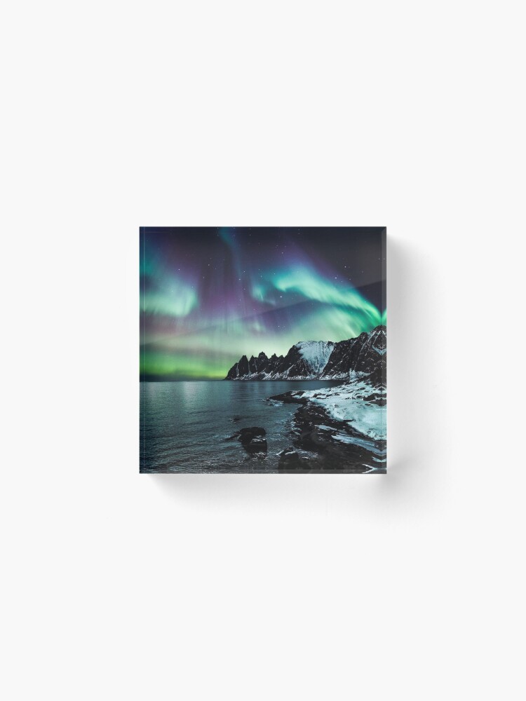 Alternate view of Northern Lights III Acrylic Block