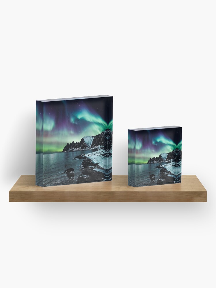 Alternate view of Northern Lights III Acrylic Block