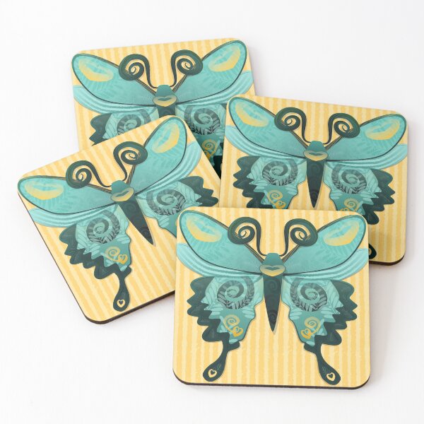 Item preview, Butterfly in Yellow Gold and Teal designed and sold by Sheri42.