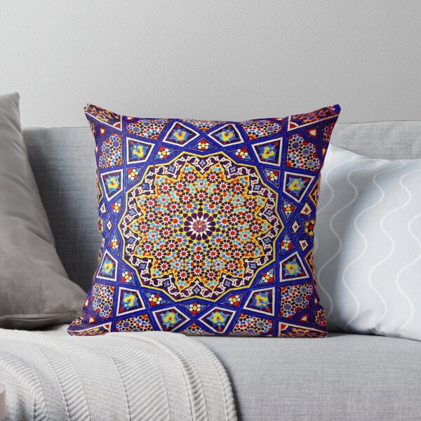Geometric Traditional Moroccan Architecture Art. Throw Pillow